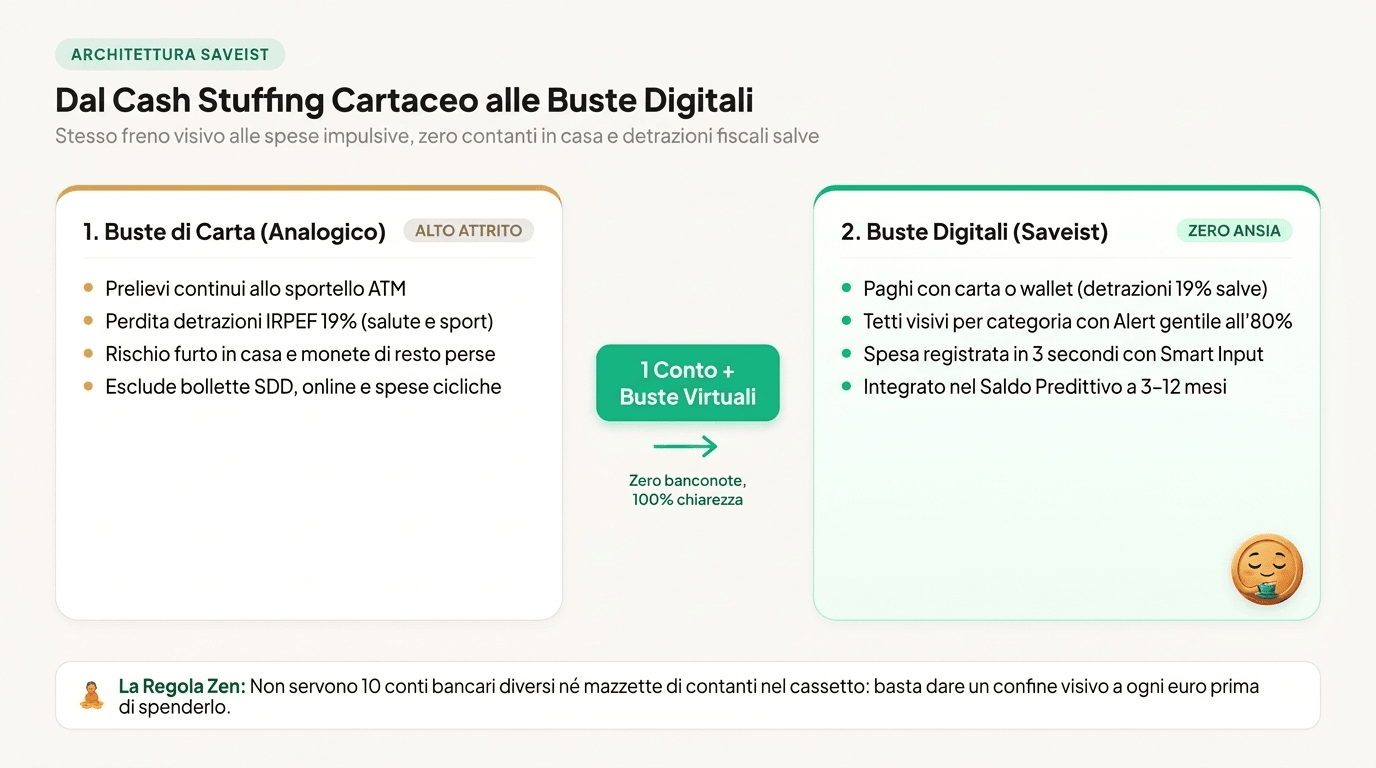 Dal Cash Stuffing Cartaceo alle Buste Digitali con Saveist