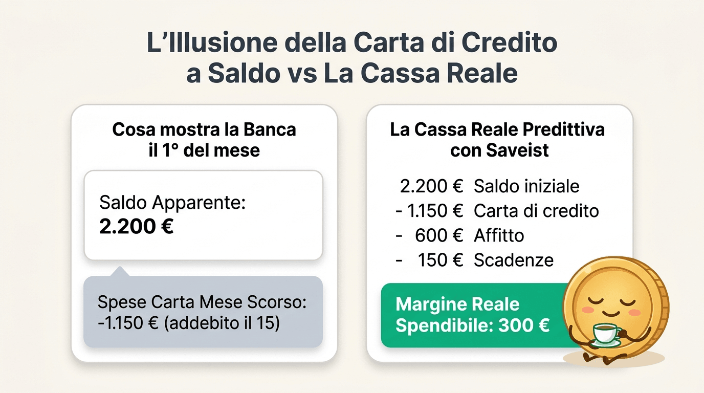 L&rsquo;Illusione della Carta di Credito a Saldo vs La Cassa Reale Predittiva